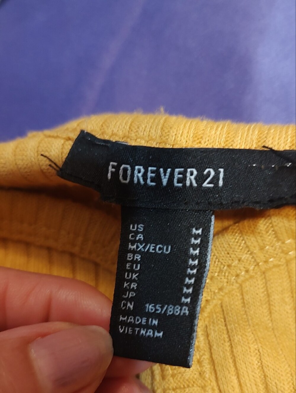 Mustard Ribbed Button-Front Long Sleeve Top - Picture 3 of 3
